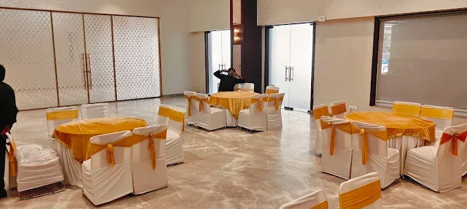 Elegant indoor seating setup by Shree Balaji Caterers