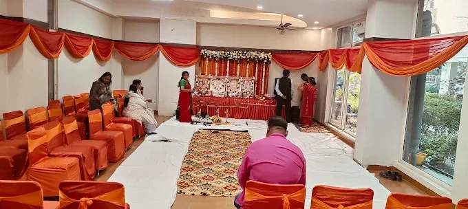 Indoor function stage and seating by Shree Balaji Caterers