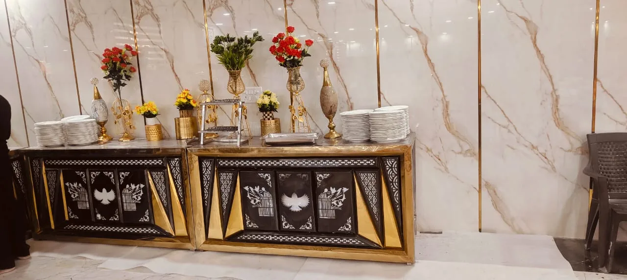 Wedding catering buffet counter